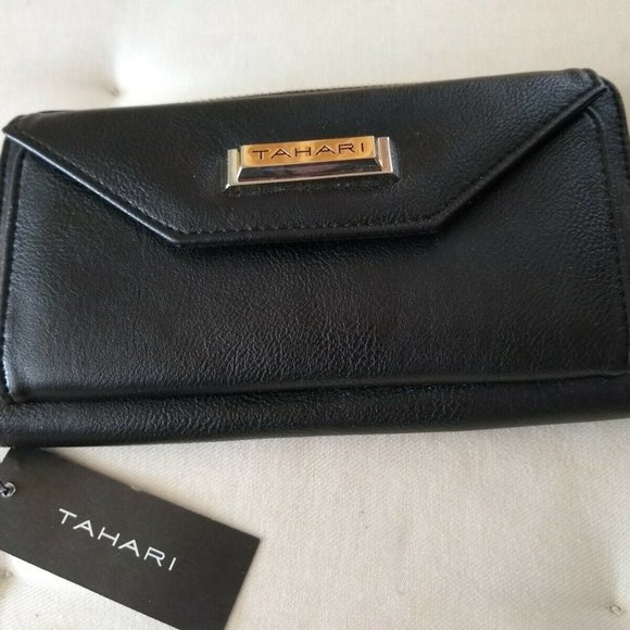 Tahari Women's Black Trendsetter Clutch Wallet Organizer with Wrist Strap NWT - Picture 15 of 15